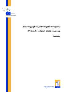 State of the art report summary on technology options for sustainable food processing