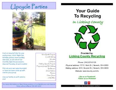 Upcycle Parties  Your Guide To Recycling In Licking County
