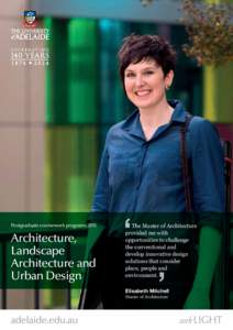 Postgraduate coursework programs[removed]Architecture, Landscape Architecture and Urban Design