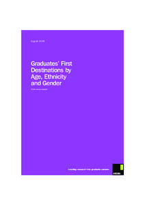 Graduates’ first destinations by gender, age and ethnic groups