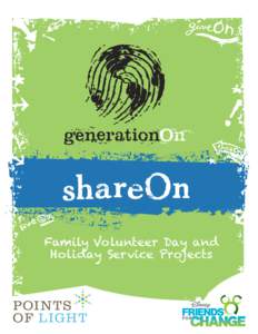 shareOn Family Volunteer Day and Holiday Service Projects FOR