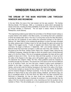 Land transport / Transport in Australia / Whitton /  London / Yass Junction railway station / John Whitton / Narrow gauge railway / Rail transport