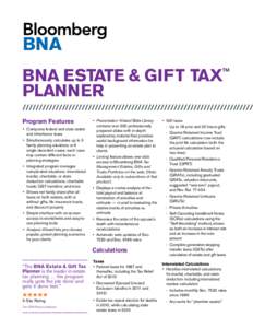 BNA estate & Gift Tax Planner ™  ///////////////////////////////////////////////////////////////////////