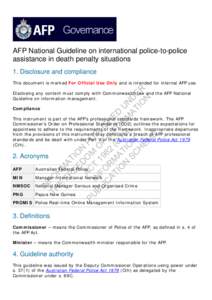 Microsoft Word - AFP National Guideline on international police-to-police assistance in death penalty situations