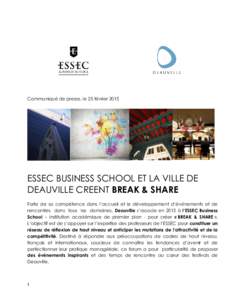 ESSEC Business School et la ville de Deauville créent Break & Share