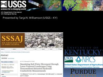 U.S. Department of the Interior U.S. Geological Survey Presented by Tanja N. Williamson (USGS – KY)  Precipitation
