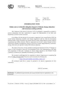 Date: Reference: Page 1 of 7 August 2014 FTC/WT/AM/AV