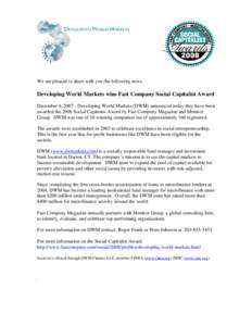 Microsoft Word - Fast Co Award Press Release final.doc