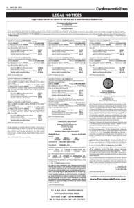 16••MAY 20, 2015  LEGAL NOTICES Legal Notices can also be viewed on our Web site at www.thesomervilletimes.com The Commonwealth of Massachusetts City of Somerville