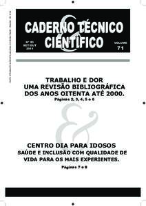 parte integrante da revista nacional de reabilitação - REAÇÃO - ED. Nº 82  & CADERNO TÉCNICO CIENTÍFICO