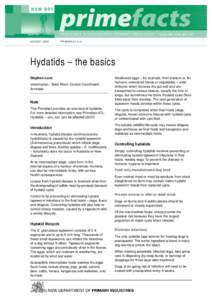 AUGUST[removed]PRIMEFACT 812 Hydatids – the basics Stephen Love