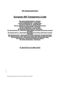 European SRI Transparency Code