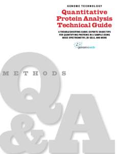 genome technology  Quantitative Protein Analysis Technical Guide a troubleshooting guide: experts share tips