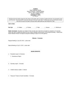 AGENDA Reid Traditional Schools Board of Directors - Regular Meeting[removed]N. Black Canyon Highway Phoenix, AZ[removed]September 27, 2012