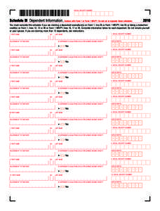 File pg. 4 SOCIAL SECURITY NUMBER Schedule DI Dependent Information. Enclose with Form 1 or Form 1-NR/PY. Do not cut or separate these schedules[removed]
