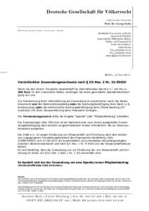 Deutsche Gesellschaft für Völkerrecht stellvertretender Vorsitzender Prof. Dr. Georg Nolte DGIR | Prof. Dr. Georg Nolte | HU Berlin | Juristische Fakultät | 10099 Berlin