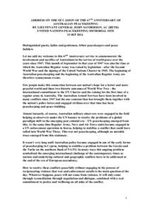 Military operations other than war / United Nations peacekeeping / United Nations / United Nations peacekeeping missions involving Pakistan / Australia and the United Nations / Peacekeeping / Peace / Ethics