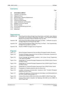 HZMB – HKBCF & HKLR  EIA Report Contents Page