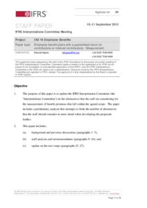 Financial regulation / Generally Accepted Accounting Principles / International Financial Reporting Standards / IAS 19 / Fair value / Defined benefit pension plan / Cash balance plan / International Accounting Standards Board / Constant purchasing power accounting / Accountancy / Business / Finance