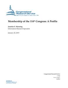 Membership of the 114th Congress: A Profile