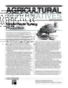 AGRICULTURAL ALTERNATIVES agalternatives.aers.psu.edu  Small-Flock Turkey