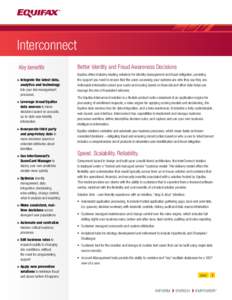 Interconnect Key benefits > Integrate the latest data, analytics and technology into your risk management processes.
