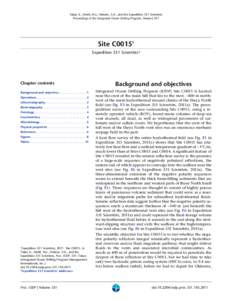 Takai, K., Mottl, M.J., Nielsen, S.H., and the Expedition 331 Scientists Proceedings of the Integrated Ocean Drilling Program, Volume 331 Site C00151 Expedition 331 Scientists2