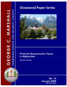 Provincial Reconstruction Teams in Afghanistan