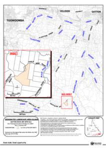 LOCALITY MAP  Map Projection : Geographic Latitude & Longitude (GDA94) Compilation : Land T enure Information obtained from the Digital Cadastre Data Base, Department of Natural Resources and Mines, Brisbane. T he Land R