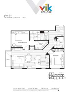 plan D.1 T WO BEDR OOM S | T WO B AT H S | 1 ,1 3 1 SF Foyer W/D