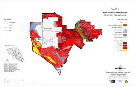 Sonoma County GP[removed]Areas Subject to Safety Policies - Rohnert Park, Cotati and Environs [Figure PS-1g]