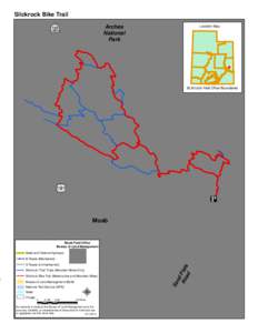 Slickrock Bike Trail Arches National Park  Location Map