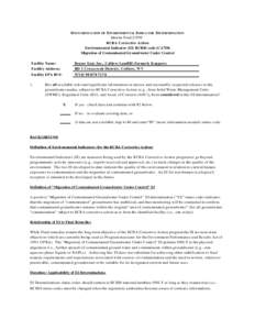 Region 3 RCRA Corrective Action Environmental Indicator for Beazer East, Inc. Colliers Landfill (formerly Koppers) GW_WVD980707178