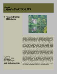Furs  to Factories 9. Historic District Of Reliance