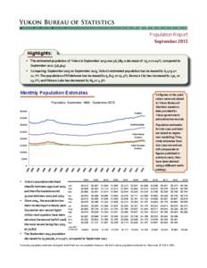 Yukon Bureau of Statistics 2 ÷  9