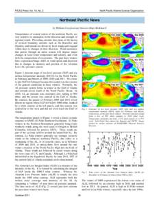 PICES Press Vol. 19, No. 2  North Pacific Marine Science Organization Northeast Pacific News by William Crawford and Stewart (Skip) McKinnell