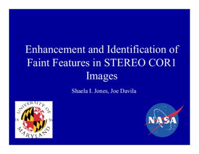 Enhancement and Identification of Faint Features in STEREO COR1 Images