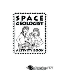 s pa c e GEologist activity book  Space Geologist Activity Book