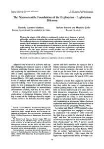 Journal of Neuroscience, Psychology, and Economics 2010, Vol. 3, No. 2, 95–115 © 2010 American Psychological Association 1937-321X/10/$12.00 DOI: a0018495