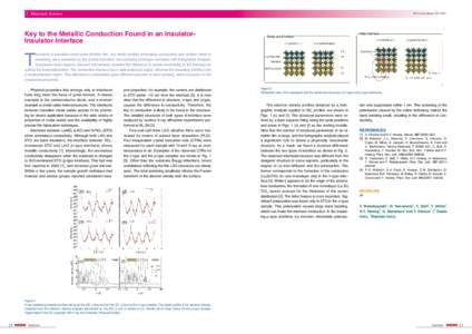 2 Materials Science  PF Activity Report 2011 #29 Key to the Metallic Conduction Found in an InsulatorInsulator Interface