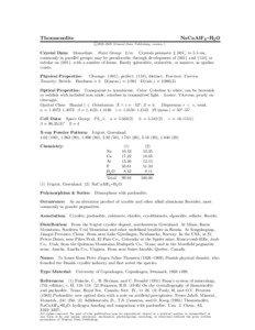 Natural resources / Cryolite / Thomsenolite / Greenland / Sellaite / Halide minerals / Chemistry / Matter