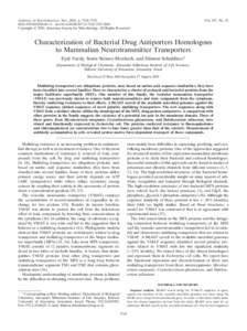 ABC transporters / Membrane biology / ATP-binding cassette transporter / Antibiotics / Transmembrane protein / Efflux / P-glycoprotein / Chloramphenicol / Vesicular monoamine transporter / Biology / Chemistry / Integral membrane proteins