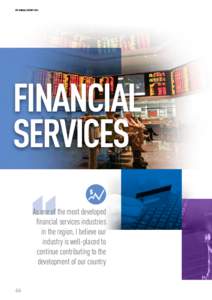 ETP ANNUAL REPORTFINANCIAL SERVICES As one of the most developed financial services industries