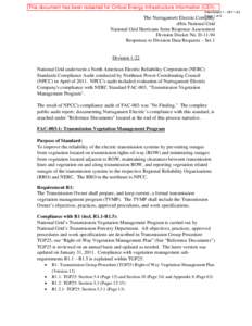 This document has been redacted for Critical Energy Infrastructure Information (CEII). Attachment 1 - DIV 1-22 Page 1 of 5 The Narragansett Electric Company d/b/a National Grid