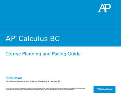 AP Calculus BC Course Planning and Pacing Guide: Dover