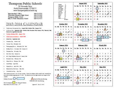 Thompson Public Schools  August