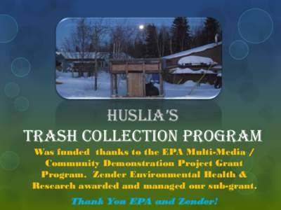 Huslia Trash Collection Program