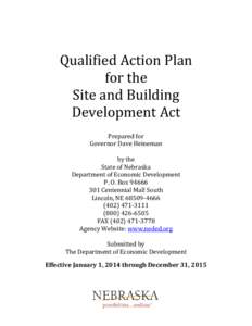 Qualified Action Plan for the Site and Building Development Act