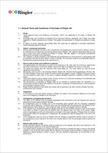 1.1. General Terms and Conditions of Purchase of Ringier AG[removed]