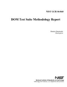 NIST GCR[removed]DOM Test Suite Methodology Report Dimitris Dimitriadis Ontologicon